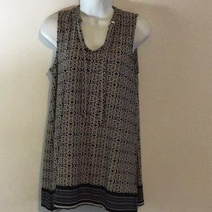 Rafaella Printed sleeveless blouse